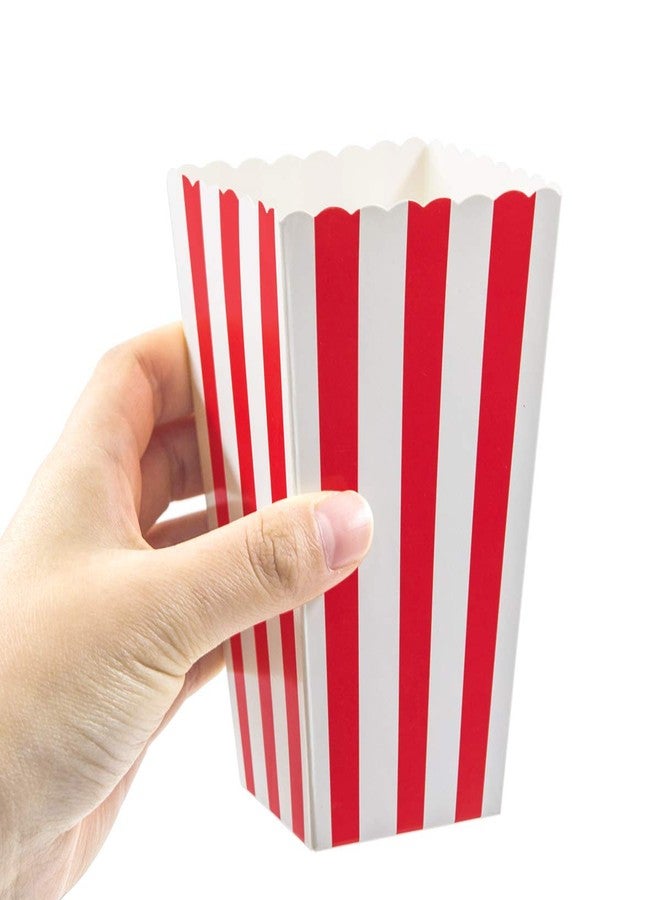 ceiba tree Popcorn Boxes Colorful Striped for Party Movie Night Mini Popcorn Bags Buckets Cardboard Container Supplies for Thursday Night Football 24Pcs - Image 2